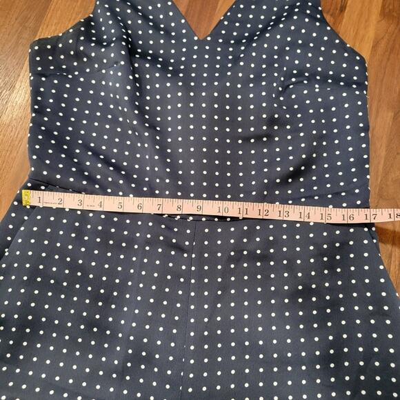 NWT Banana Republic Polka Dot Twist Back Wide Leg Crop Romper Size 12 - Picture 13 of 14